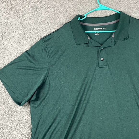 Reebok Golf Polo Shirt Men's 4XL Green Performance Short Sleeve - Picture 2 of 9